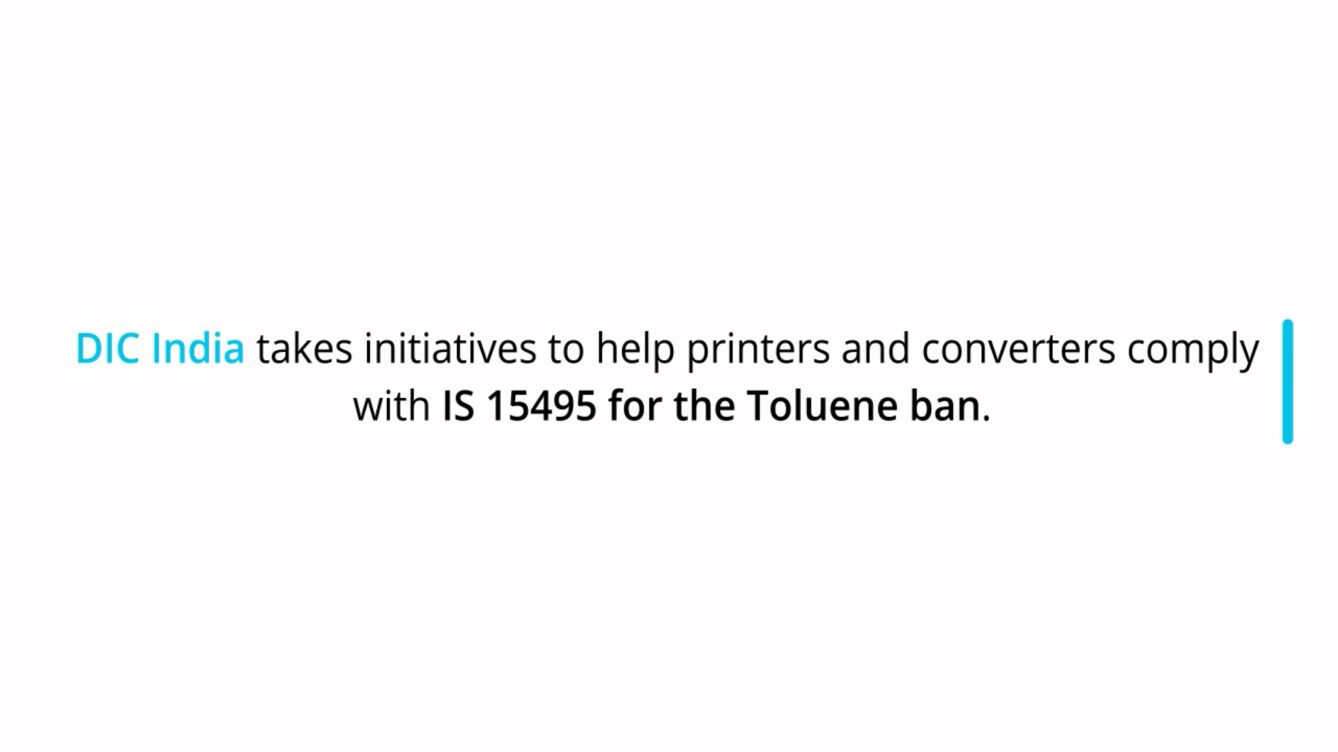 Toluene Free Inks - Important Pointers